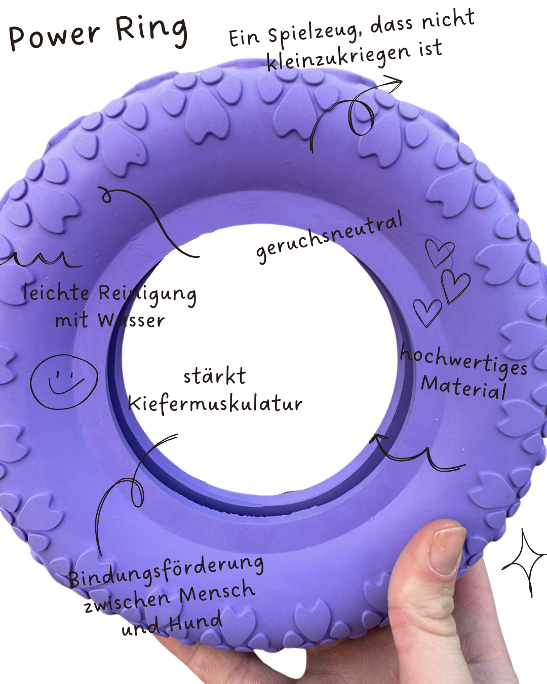 Riolino Robuster Hundespielzeug-Kauring für starke Kauer