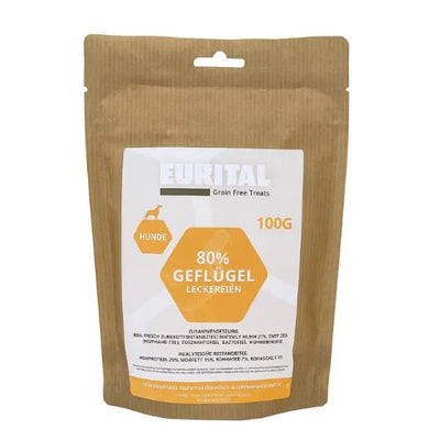 Eurital Dog Snacks 100g- 80% Geflügel Leckereien