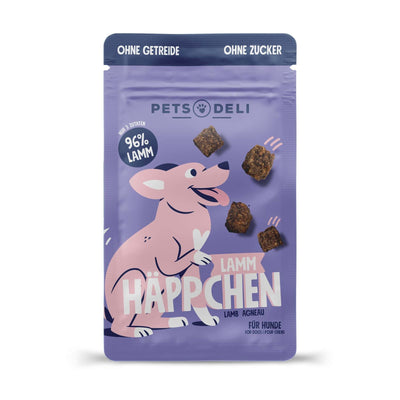 Pet's Deli „Häppchen“ Lamm – Getreidefreie Monoprotein-Snacks für Hunde (90g)